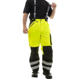 Зимние сигнальные брюки Brodeks KW 308, черный/желтый