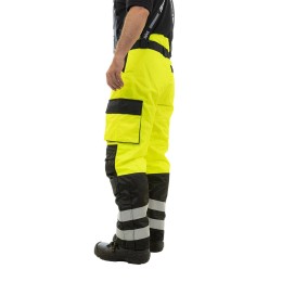 Зимние сигнальные брюки Brodeks KW 308, черный/желтый
