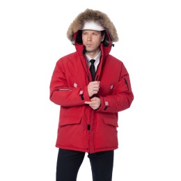 Зимняя куртка-парка Brodeks KW 204, красный с опушкой