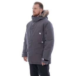 Зимняя куртка-парка Brodeks KW 204, серый с опушкой