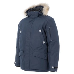Зимняя куртка-парка Brodeks KW 204, синий с опушкой