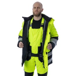 Зимняя мультизащитная куртка-парка Brodeks MW 29-83В, желтый/черный