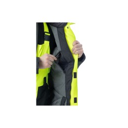 Зимняя мультизащитная куртка-парка Brodeks MW 29-83В, желтый/черный