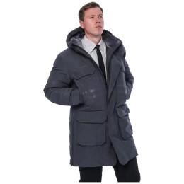 Зимняя пуховая Premium куртка-парка Brodeks KW233, т.серый