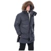 Зимняя пуховая Premium куртка-парка Brodeks KW233, т.серый