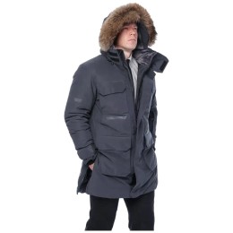 Зимняя пуховая Premium куртка-парка Brodeks KW233, т.серый