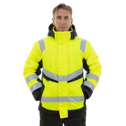 Зимняя сигнальная куртка Brodeks KW 216, желтый/черный