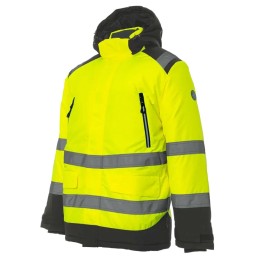 Зимняя сигнальная куртка-парка Brodeks KW 217, желтый/черный