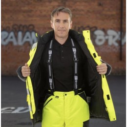 Зимняя сигнальная куртка-парка Brodeks KW 217, желтый/черный